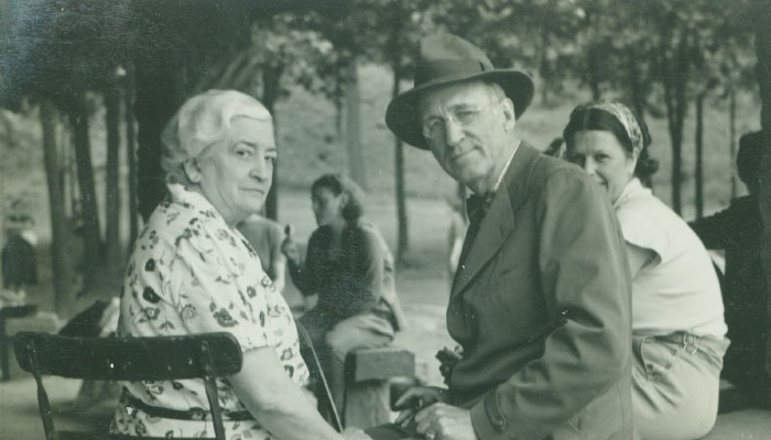 Frank Phillips and his wife at Woolaroc
