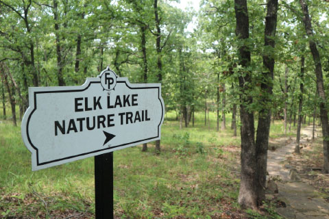 The trail sign for the Outlaw Loop